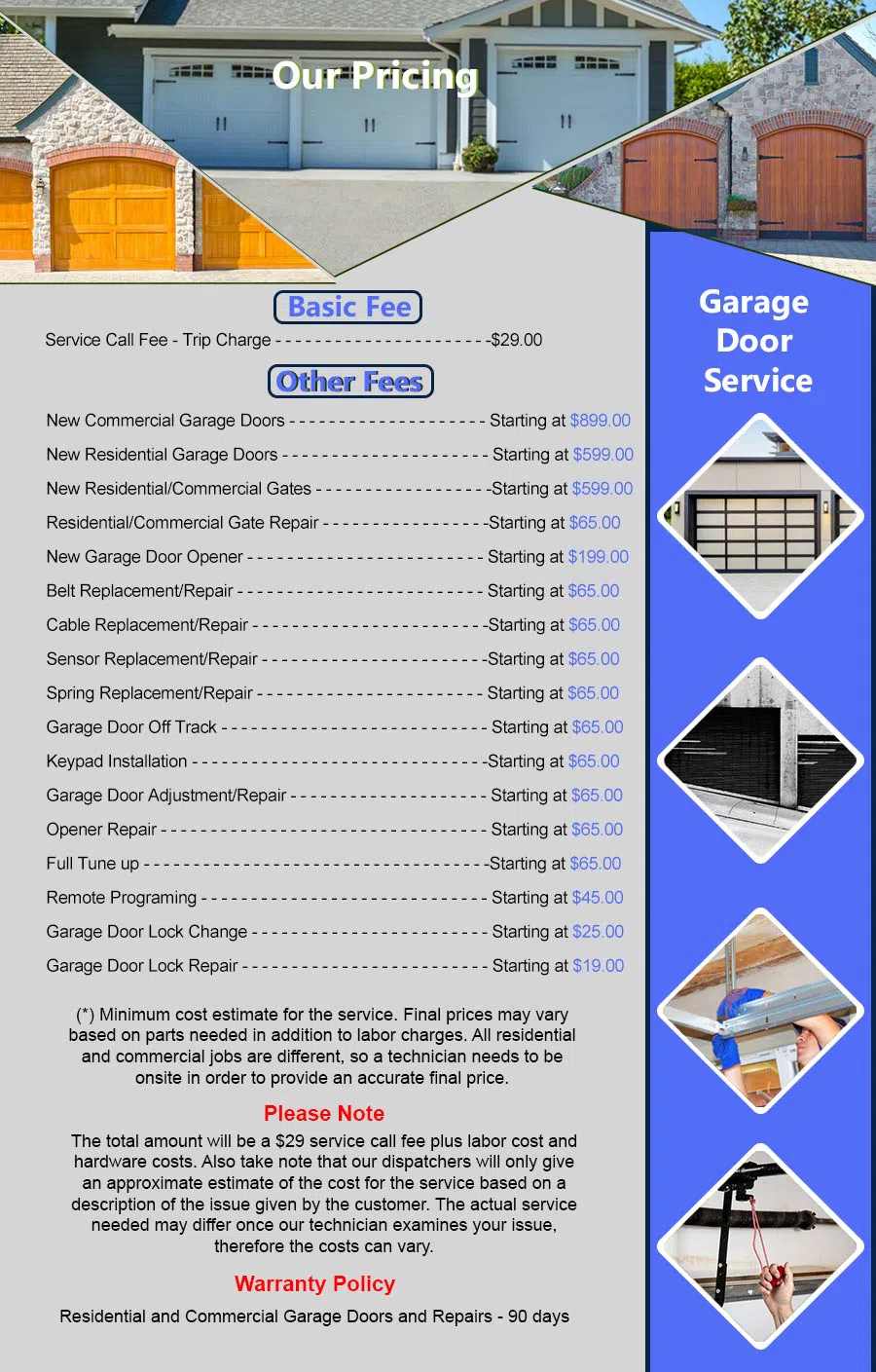 Metro Garage Door Service Los Angeles, CA 323-539-3163